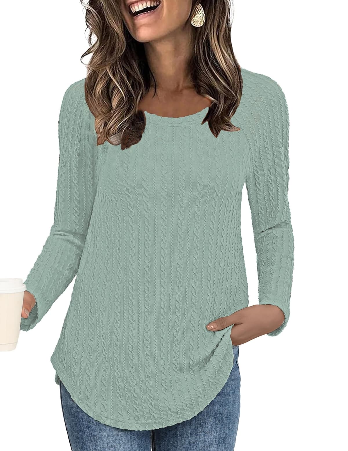 REGAI Long Sleeve Shirts Women Fall Fashion (XXL)