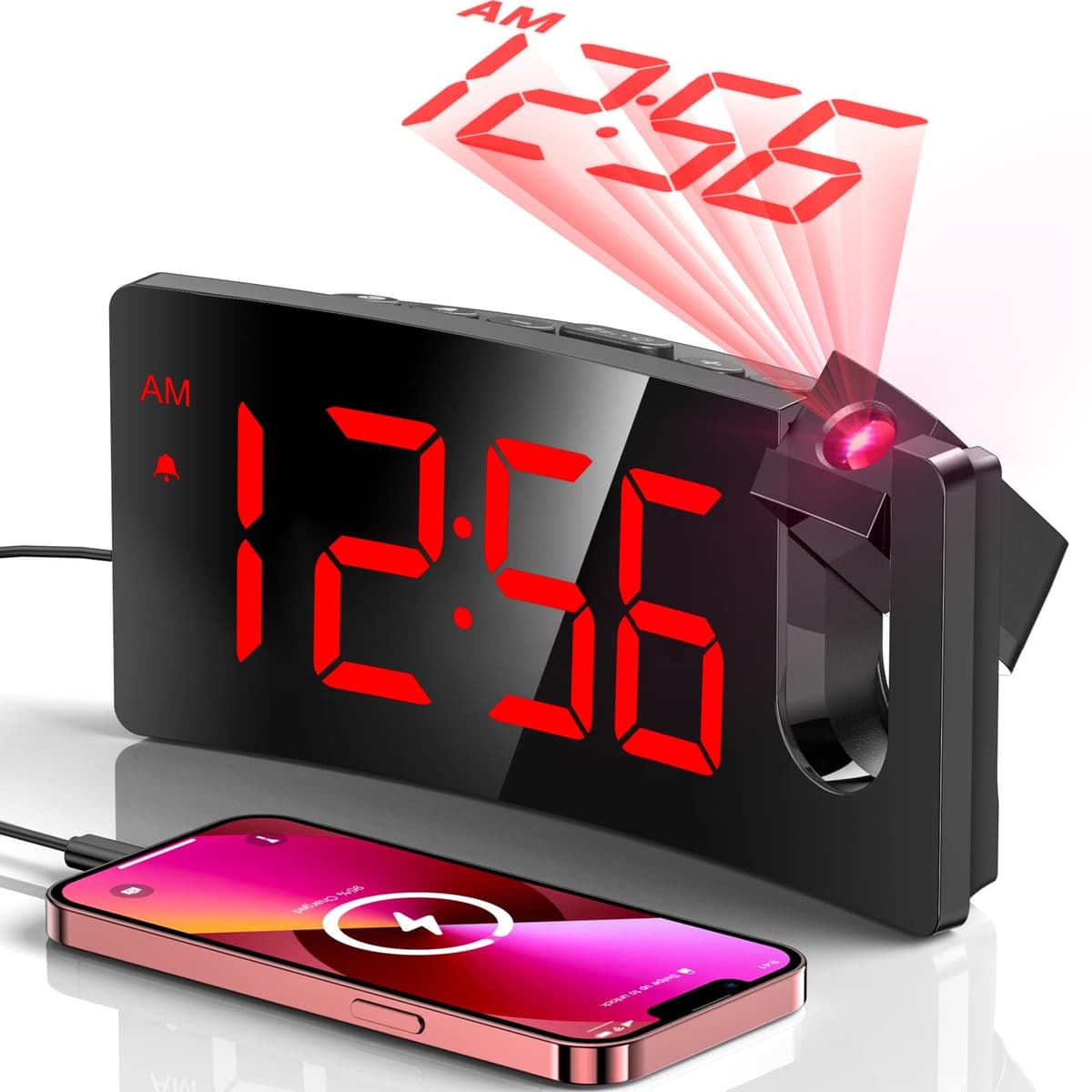 GOLOZA Projection Alarm Clock, Digital Clock with
