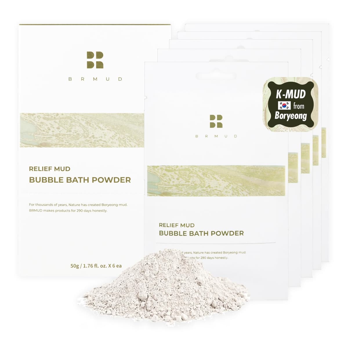 BRMUD Relief Mud Bubble Bath Powder |, 1.76 oz