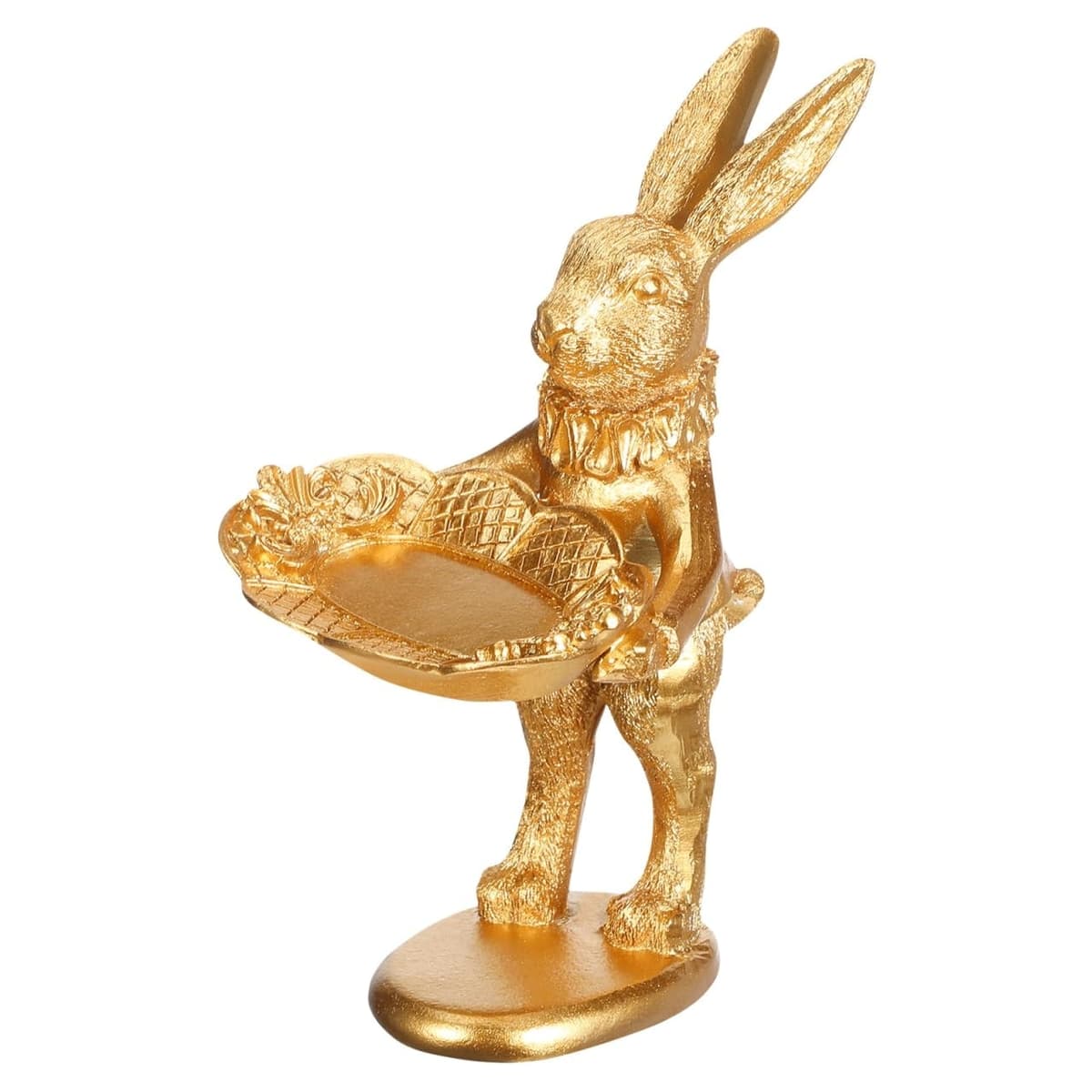 ABOOFAN Golden Rabbit Jewelry Dish, Easter Bunny