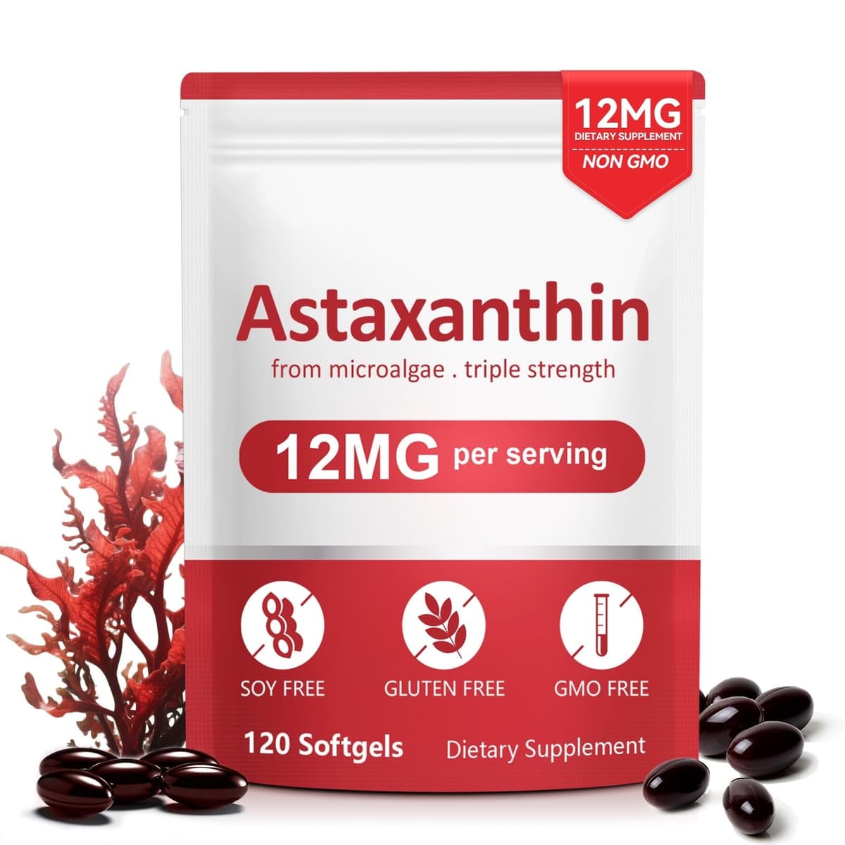 ABOUME Astaxanthin Supplements, Astaxanthin, 1PCS