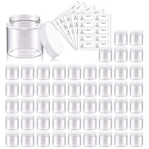 Eternal Moment 50 Pack 2 OZ Plastic Jars Clear