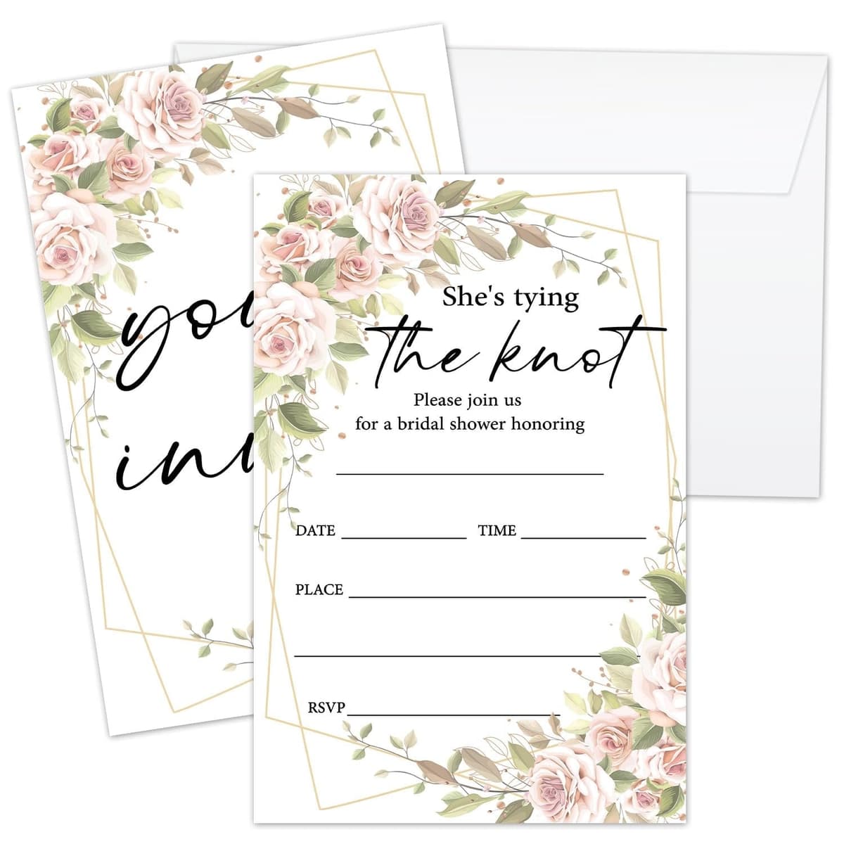 She's Tying The Knot Bridal Shower Invitations