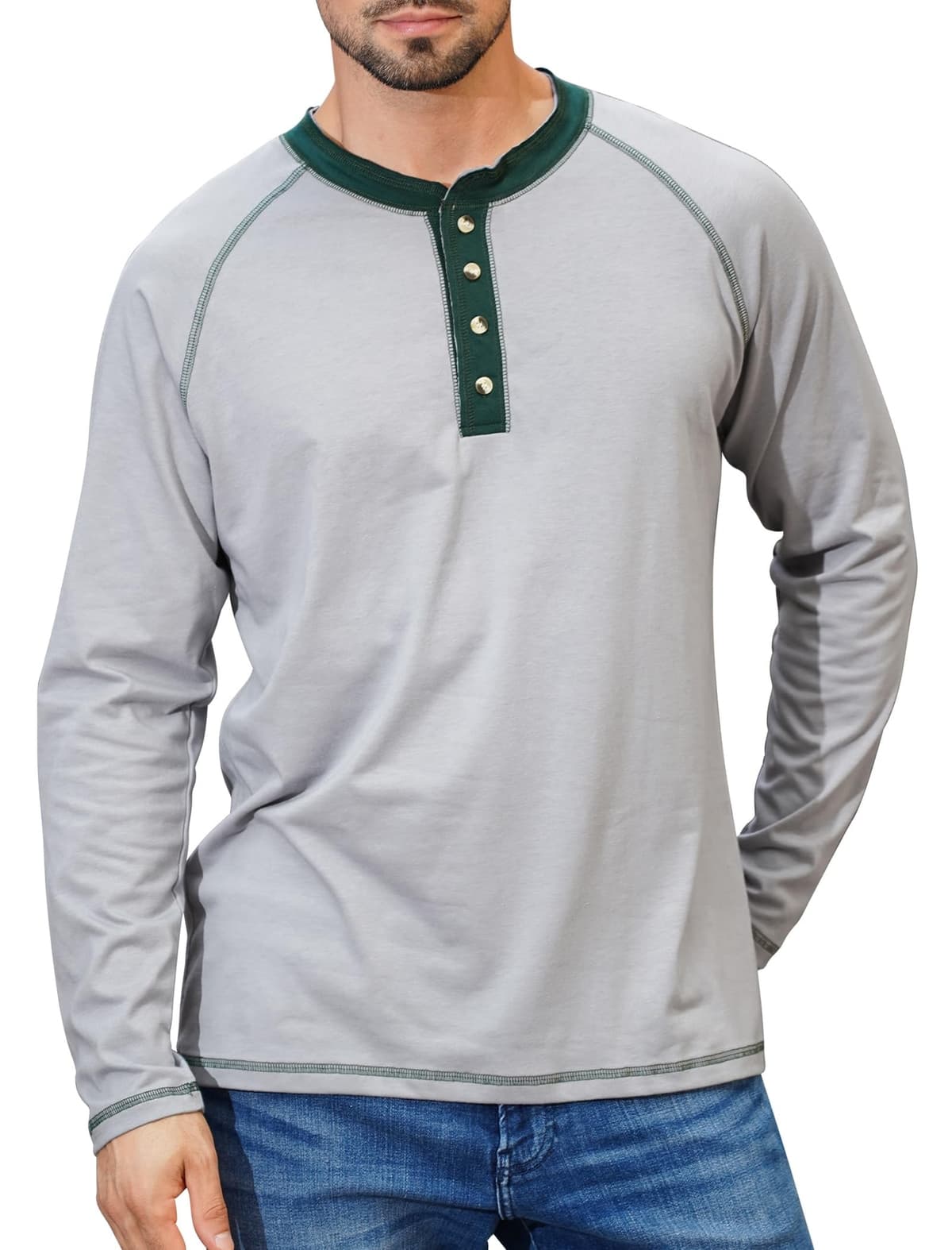 OMEWEE Men's Long Sleeve Pullover Men's (L)