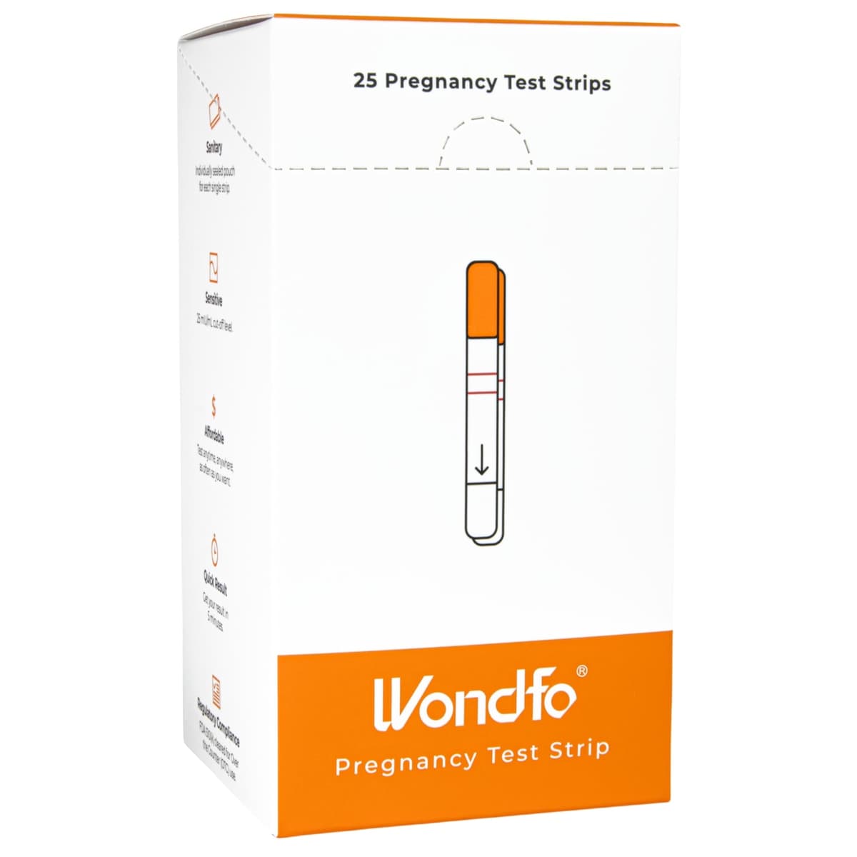 Wondfo Pregnancy Test Strips, Sensitive HCG