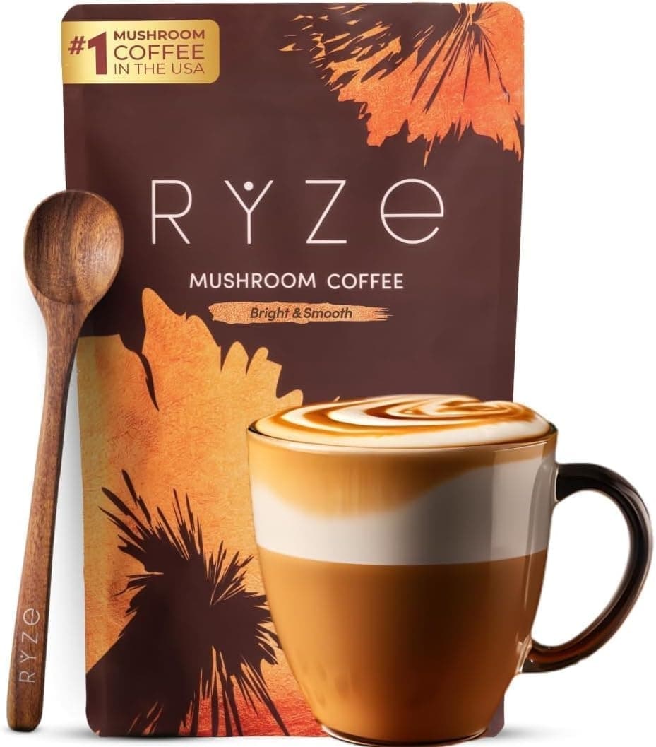 RYZE Organic Mushroom Coffee, Medium Roast