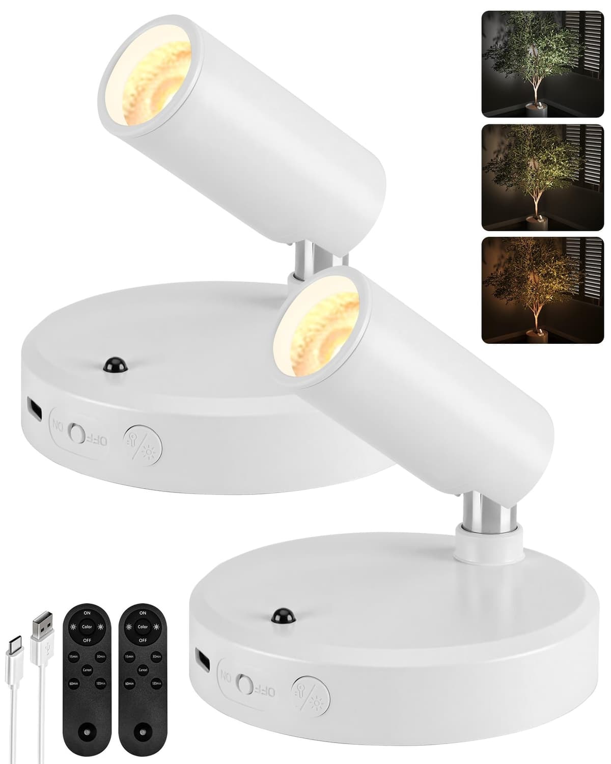 EZVALO Spot Lights Indoor, 5500mAh Rechargeable