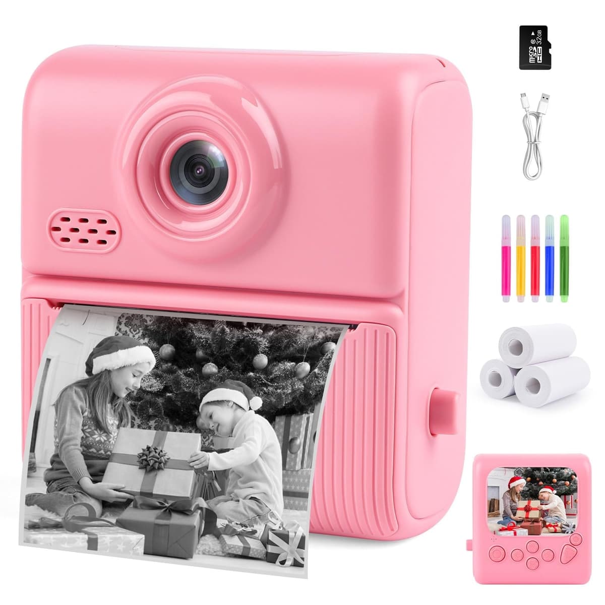 Kids Instant Print Camera, 1080P HD Digital