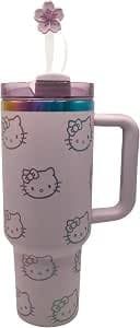Hello Bella Purple Kitty 40oz Straw, Cover, Lid