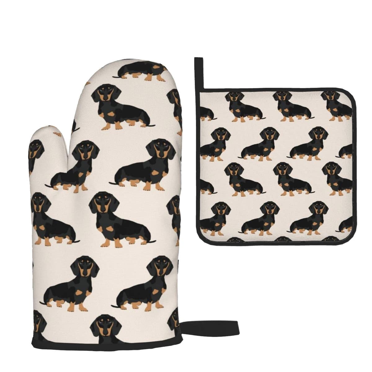 Dachshund Weiner Dog Pet Dogs Oven Mitts and Pot