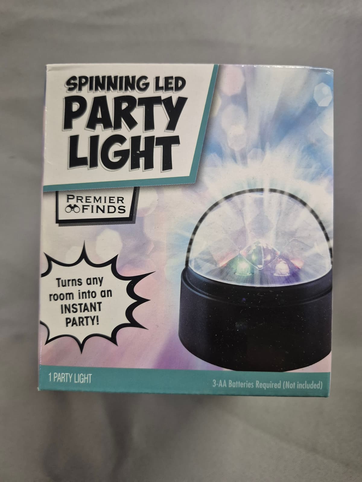 Way to Celebrate Plastic Spinning Party Light