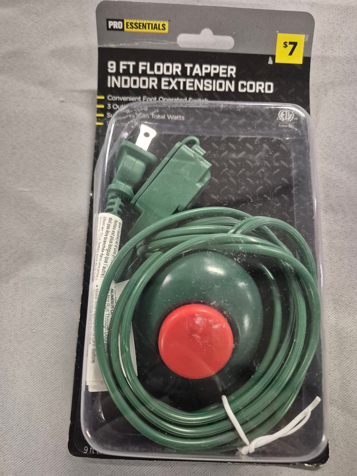 9ft. Floor Tapper Indoor Extension Cord
