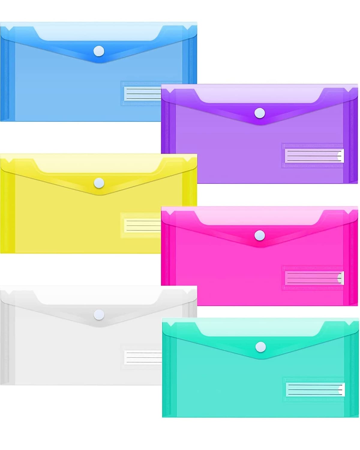Sooez 24 Pack Plastic Pencil Pouch, Clear Poly