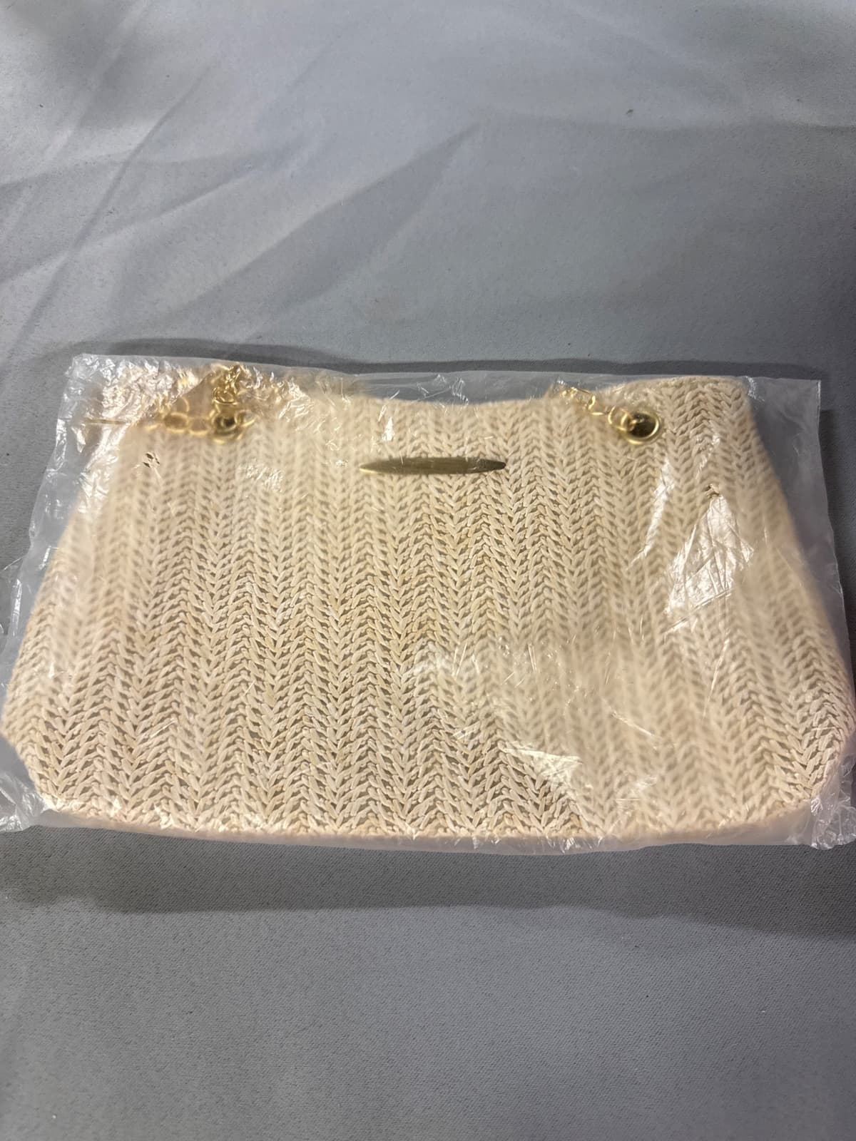 Small Rattan Straw Hand-Woven Purse