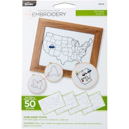 Bucilla Stamped Embroidery Stitchery Kit Home