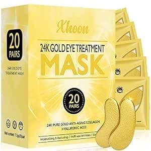 24K Gold Under Eye Patches - 20 Pairs Amino Acid