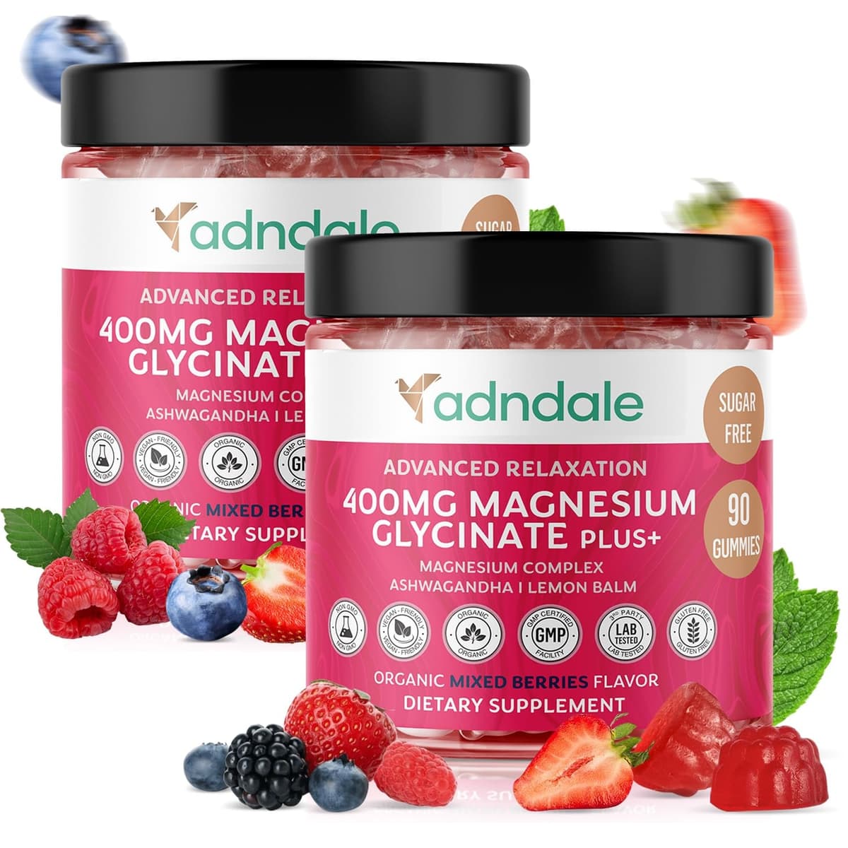 Adndale 180 CT Magnesium Glycinate Gummies 400