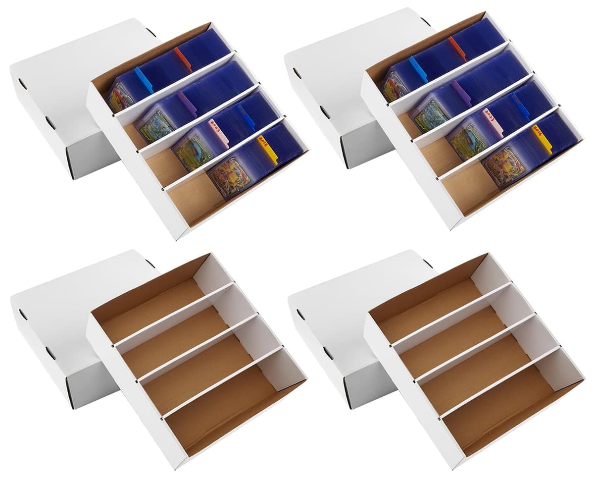 4 Pack Sports Card Boxes 3120 Count Cardboard